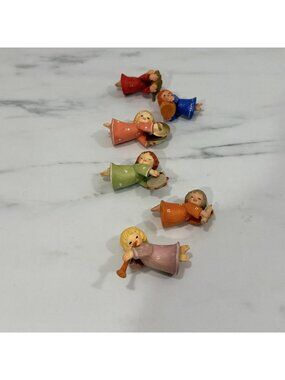 6 Anri Toriart Girls with Musical Instruments Ferrandiz 2.5" Ornament Italy